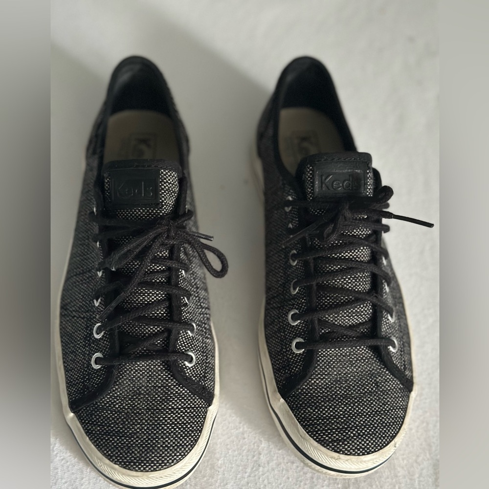 Keds Kickstart Ortholite Sneakers Tennis Shoes Lace Up Black White Woman’s 7